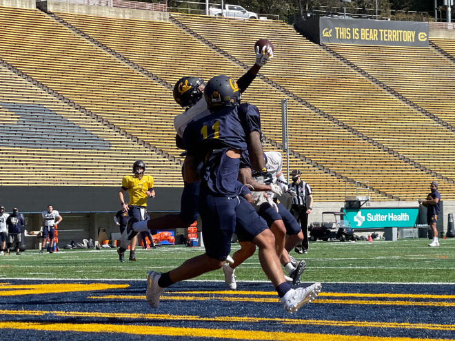 Cornerback Chigozie Anusiem making a one-handed INT