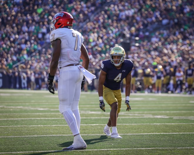 Among Notre Dame's wide receivers, sophomore Lorenzo Styles leads ND with 23 catches for 287 yards and a TD.