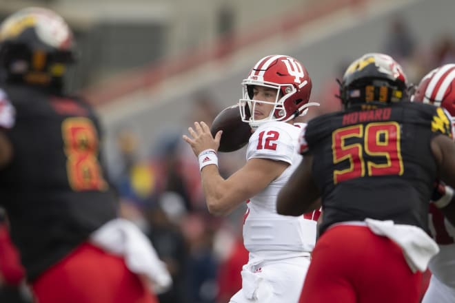 Indiana redshirt junior quarterback Peyton Ramsey spotted redshirt freshman quarterback Mike Penix again at Maryland last week and guided Indiana to its most crucial victory of the short season. (USA today Images)