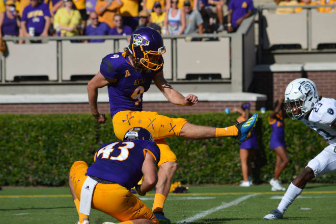 Jake Verity connected for the game winning field goal in ECU's 37-35 victory over much improved ODU Saturday night.