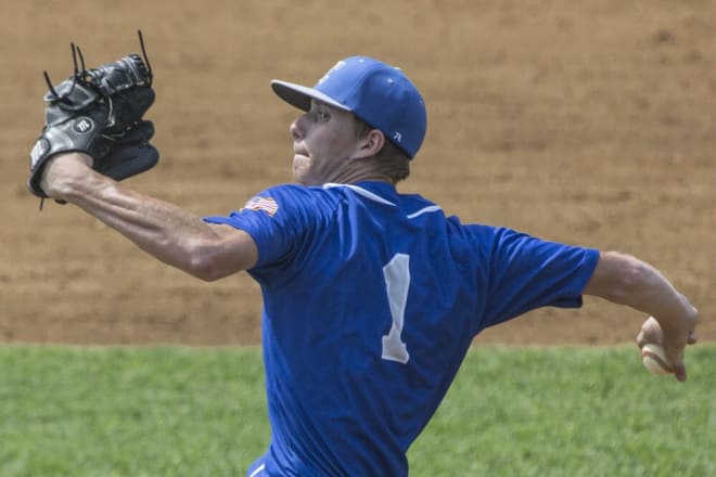 Courtland's Alex Kobersteen fired a two-hit complete game in a tough 2-1 loss to Colonial Beach on Thursday night.  It was the second complete game the senior hurler has thrown this season.