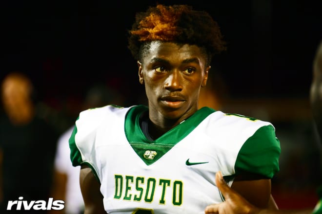 2023 4-star WR Johntay Cook and DeSoto kick off their run to the playoffs against Harker Heights.
