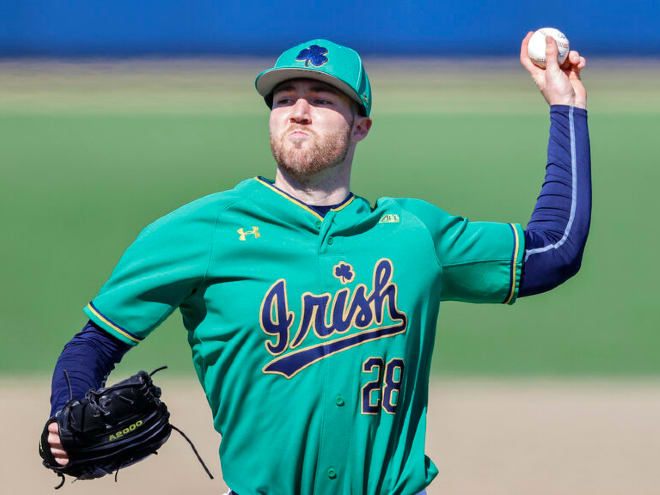 File photo of Notre Dame pitcher John Michael Bertrand.