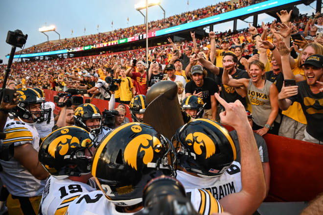 The Cy-Hawk Trophy is coming back to Iowa City for the sixth straight year.