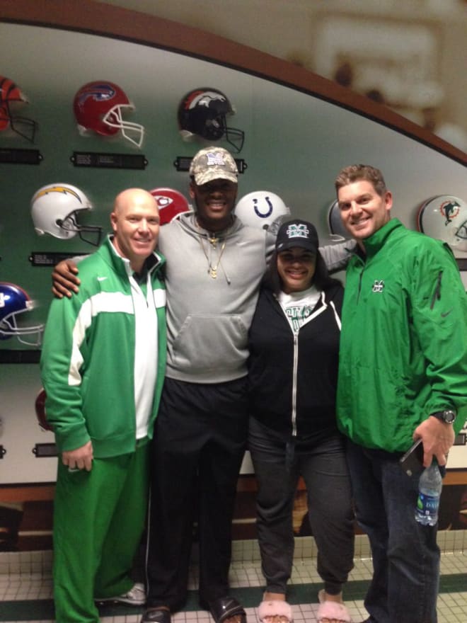 2016 TE recommitted to the Herd during his official visit this weekend.
