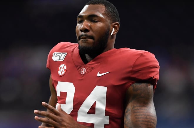Alabama outside linebacker Terrell Lewis was not seen during the media availability on Tuesday 