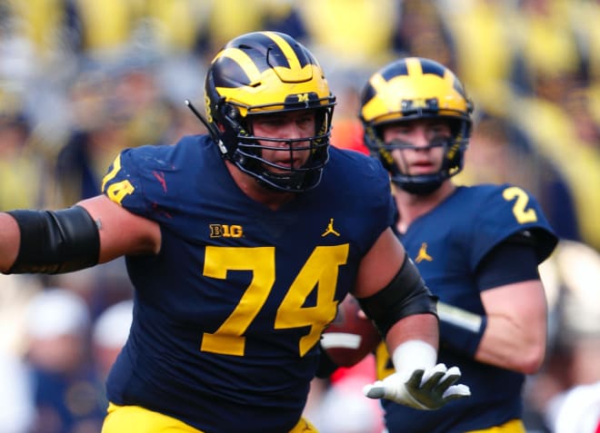Michigan Wolverines football offensive guard Ben Bredeson graded out best among the offensive linemen in Saturday's 40-21 win over MTSU.