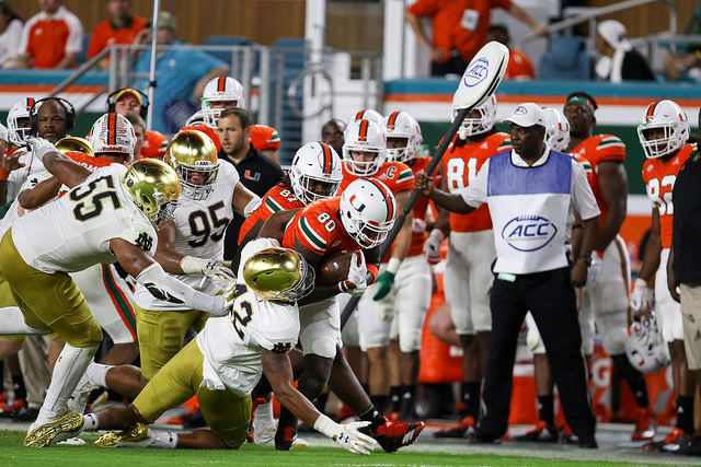 Notre Dame played at Miami in November 2017