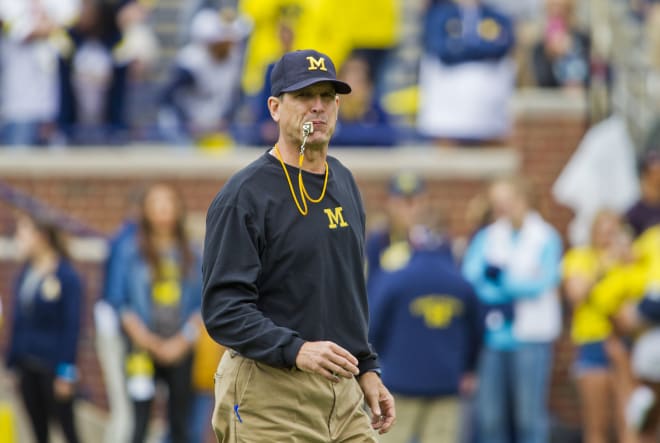 Michigan Wolverines head football coach Jim Harbaugh has won 49 games at U-M.