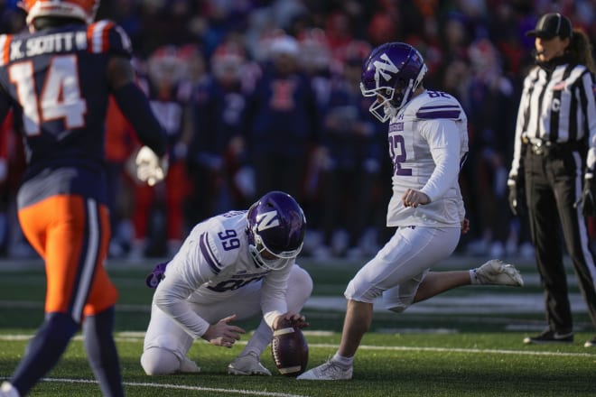 Bryce Gallager was named honoroable mention and hit the game-winning field goal vs. Illinois.