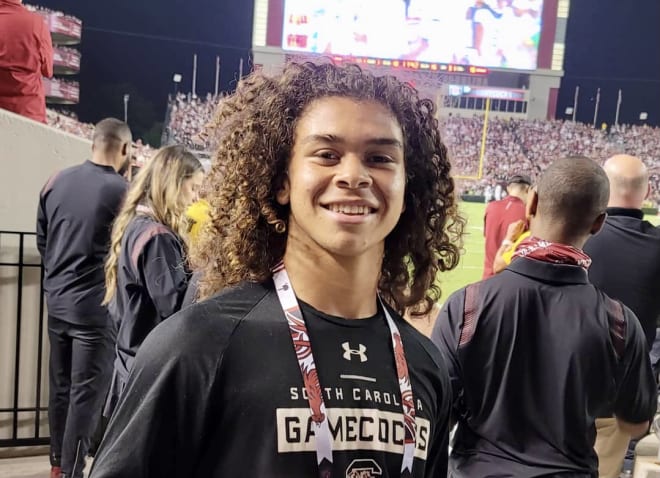 Chapin (S.C.) QB Jayden Bradford takes in the South Carolina-Kentucky game. (Photo: Bradford family)