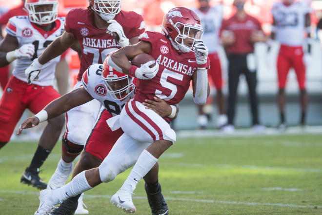 Rakeem Boyd had a tough time running the ball against Georgia on Saturday.