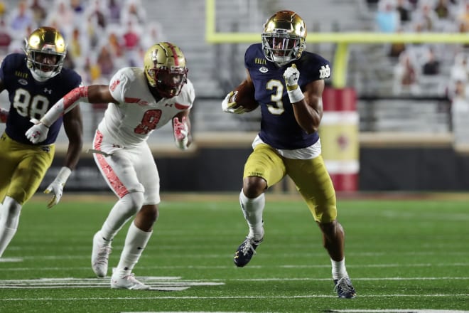 Notre Dame Fighting Irish football senior wide receiver Avery Davis