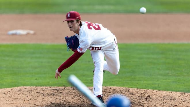 Quinn Mathews threw nine strikeouts for the Cardinal in the start. 