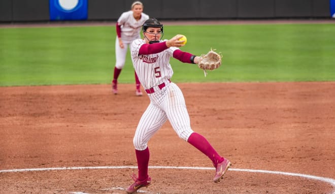 Allison Royalty pitched four shutout innings in FSU's win over Notre Dame. 