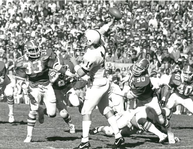 Former NC State legendary linebacker Vaughan Johnson (No. 33) passed away Thursday night at age 57.