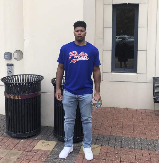 FSU defensive end commit Aaron Hester stopped by campus for visit ahead of ESD.