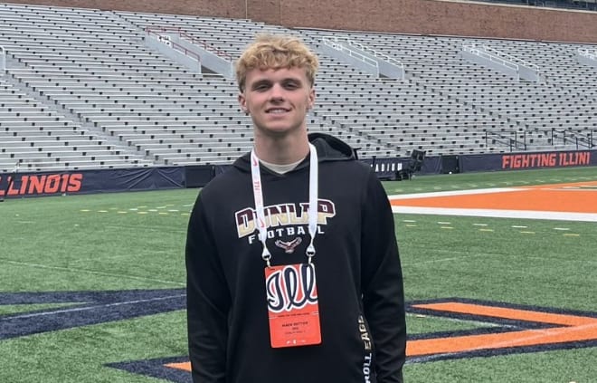 Four-star athlete Mack Sutter from Dunlap, (Ill.) visited Illinois on Tuesday.  