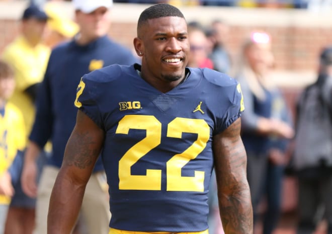 Karan Higdon's 10 touchdowns were tied for the fourth most in the Big Ten in 2018.