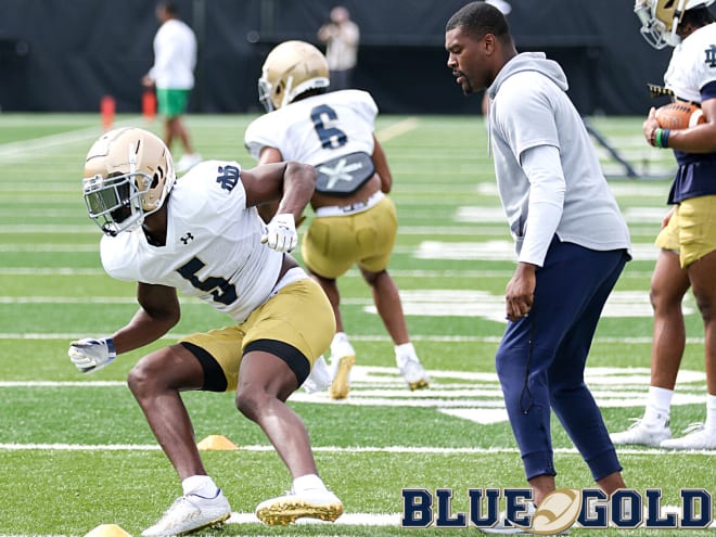 Notre Dame Fighting Irish football cornerbacks Cam Hart and Clarence Lewis