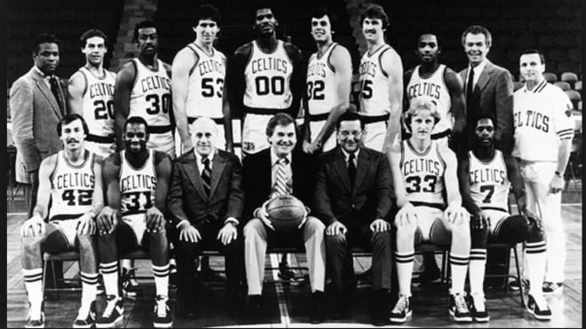 Kreklow (2nd from left, top row) was a member of the 1981 world champion Boston Celtics