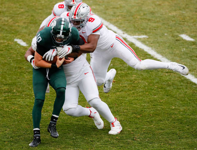 The Buckeyes blew past Michigan State 52-12 in its own backyard last season.