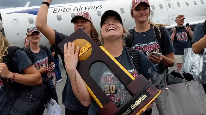 FSU Softball begins the 2022 season next week, looking to build off a national title game appearance last year and a National Championship (above) in 2018.