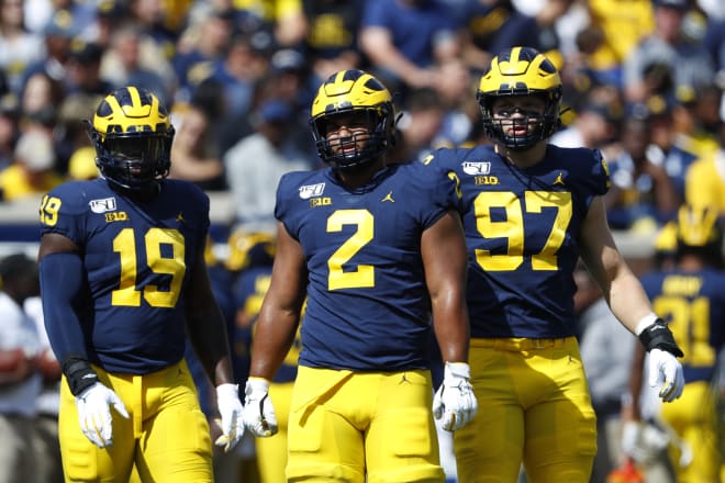 Michigan Wolverines football fifth-year senior Carlo Kemp is expected to anchor the 2020 line.