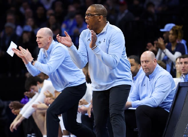UNC Coach Hubert Davis embraces the NIL era, but also reminds his players why they are at Carolina.