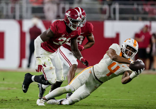 Tennessee hung with Alabama for three-plus quarters before the Crimson Tide pulled away in a 52-24 finish in Josh Heupel's first season in 2021. 