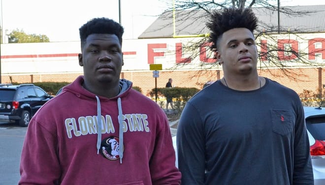 Defensive tackles Jalen Parks (left) and Cory Durden have both committed to Florida State.
