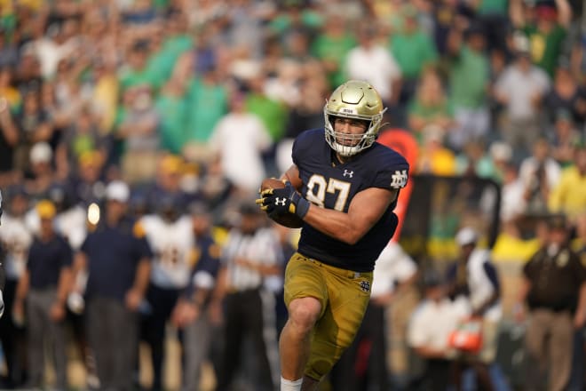 Notre Dame Fighting Irish football sophomore tight end Michael Mayer