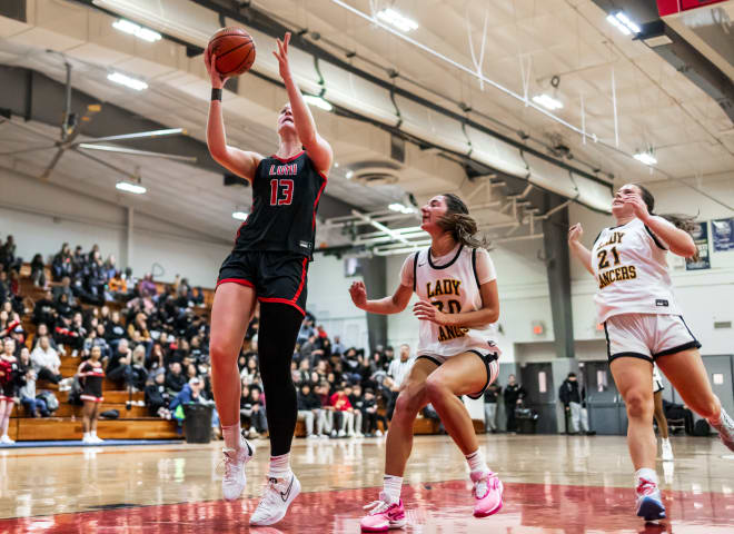 Future Notre Dame center Kate Koval (13) brings size, scoring, shooting range and defensive ptowess to the Irish.