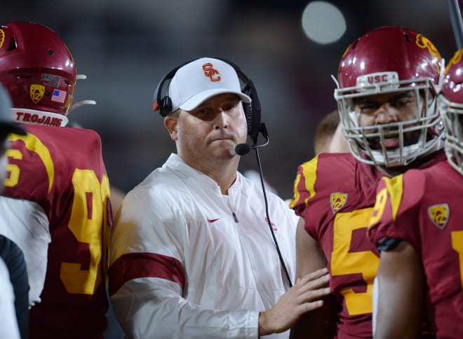 USC coach Clay Helton saw his Trojans improve to 4-3, but it came at a steep injury cost.