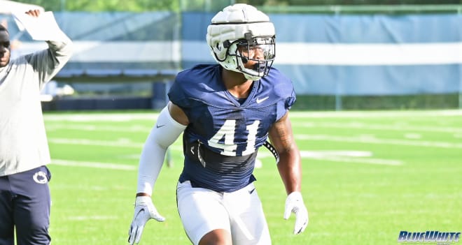 Penn State linebacker Kobe King is at the cutoff point to either keep playing or redshirt in 2021. BWI photo