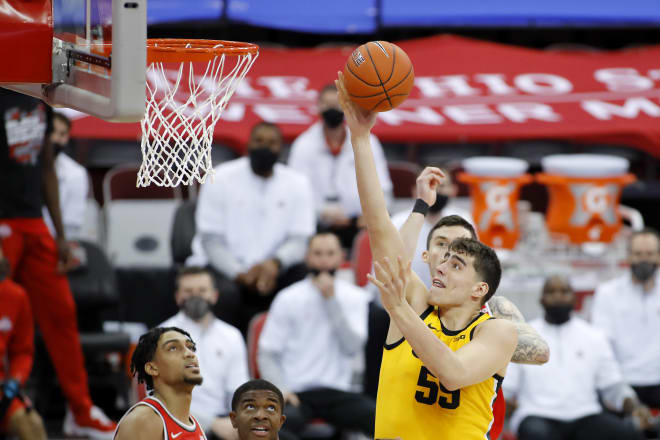 Iowa’s Luka Garza is the recipient of the 2021 Lute Olson national player of the year award.