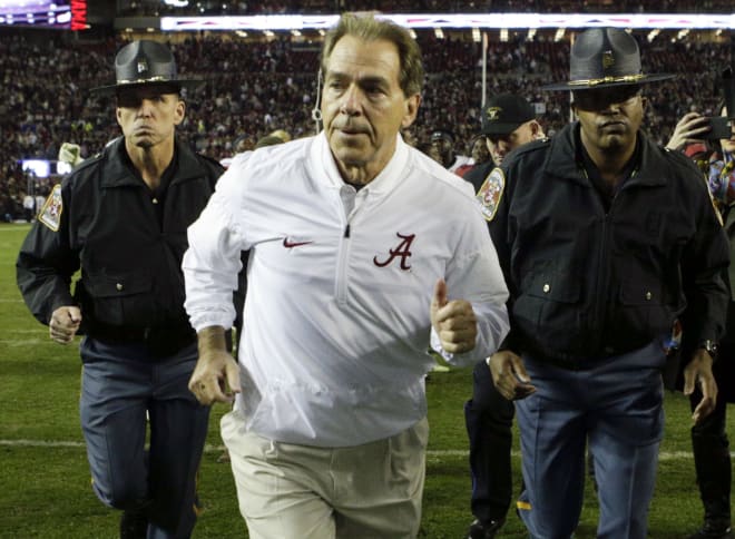 The law can't catch Nick Saban. Here's photographic proof. 