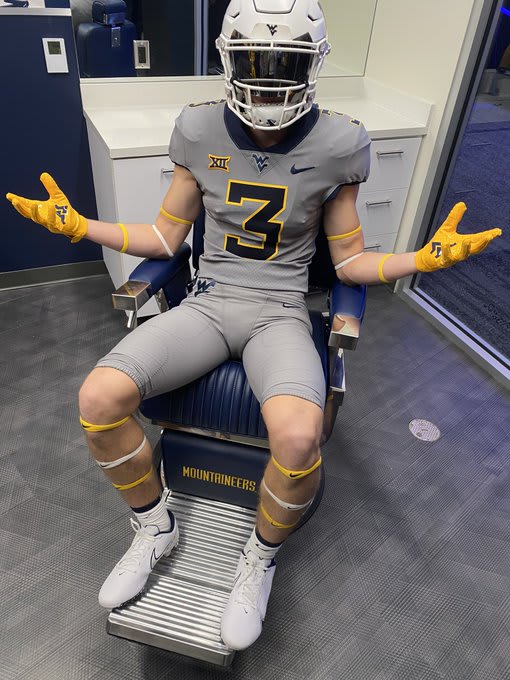 Wvu grey 2024 football jersey