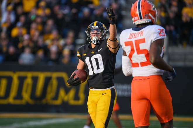 Arland Bruce IV played a big role in Iowa's 33-23 win over Illinois on Saturday.