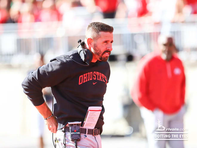 Brian Hartline is taking over as Ohio State's offensive coordinator, but will still lead the best receiver group in the country. (Birm/DTE)