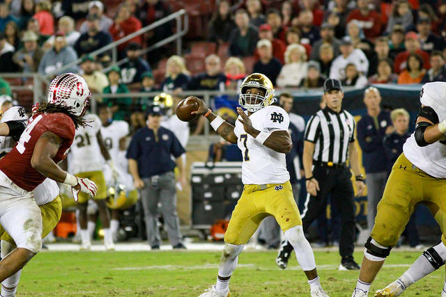 Brandon Wimbush completed only 45 percent of his passes in the final three games.