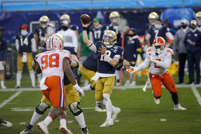 Notre DameFighting Irish football fifth-year senior quarterback Ian Book