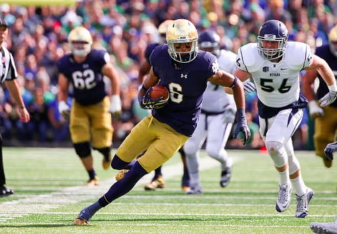 Sophomore receiver Equanimeous St. Brown has been a standout for Notre Dame through its first seven games.