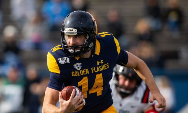 Dustin Crum lead the Kent State offense to Iowa City. 