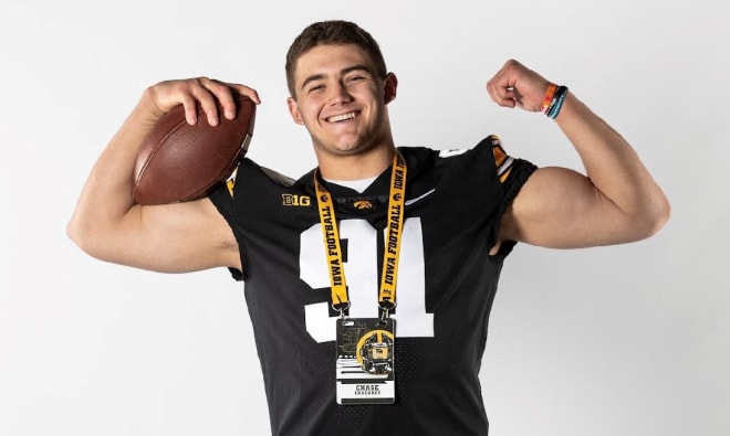 Defensive lineman Chase Brackney committed to the Iowa Hawkeyes on Monday.