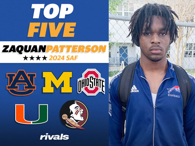 Rivals100 DB Zaquan Patterson breaks down his top five & decision ...