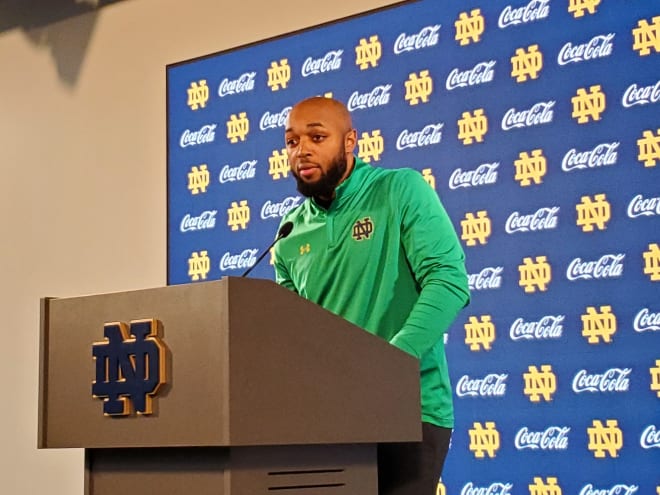 Notre Dame wide receivers coach Mike Brown has a lot of options to sort through this season.