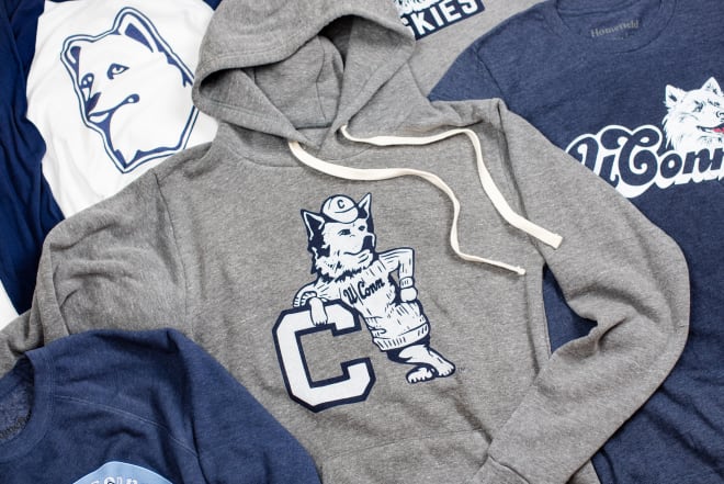 Use promo code "STORRSCENTRAL" for 20% OFF Homefield's new line of retro UConn gear!