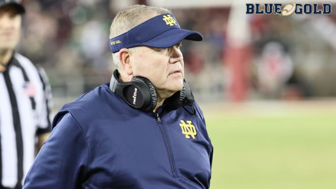 Notre Dame Fighting Irish football head coach Brian Kelly