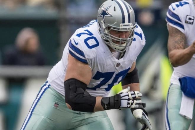 Former Notre Dame and current Dallas Cowboys offensive lineman Zack Martin